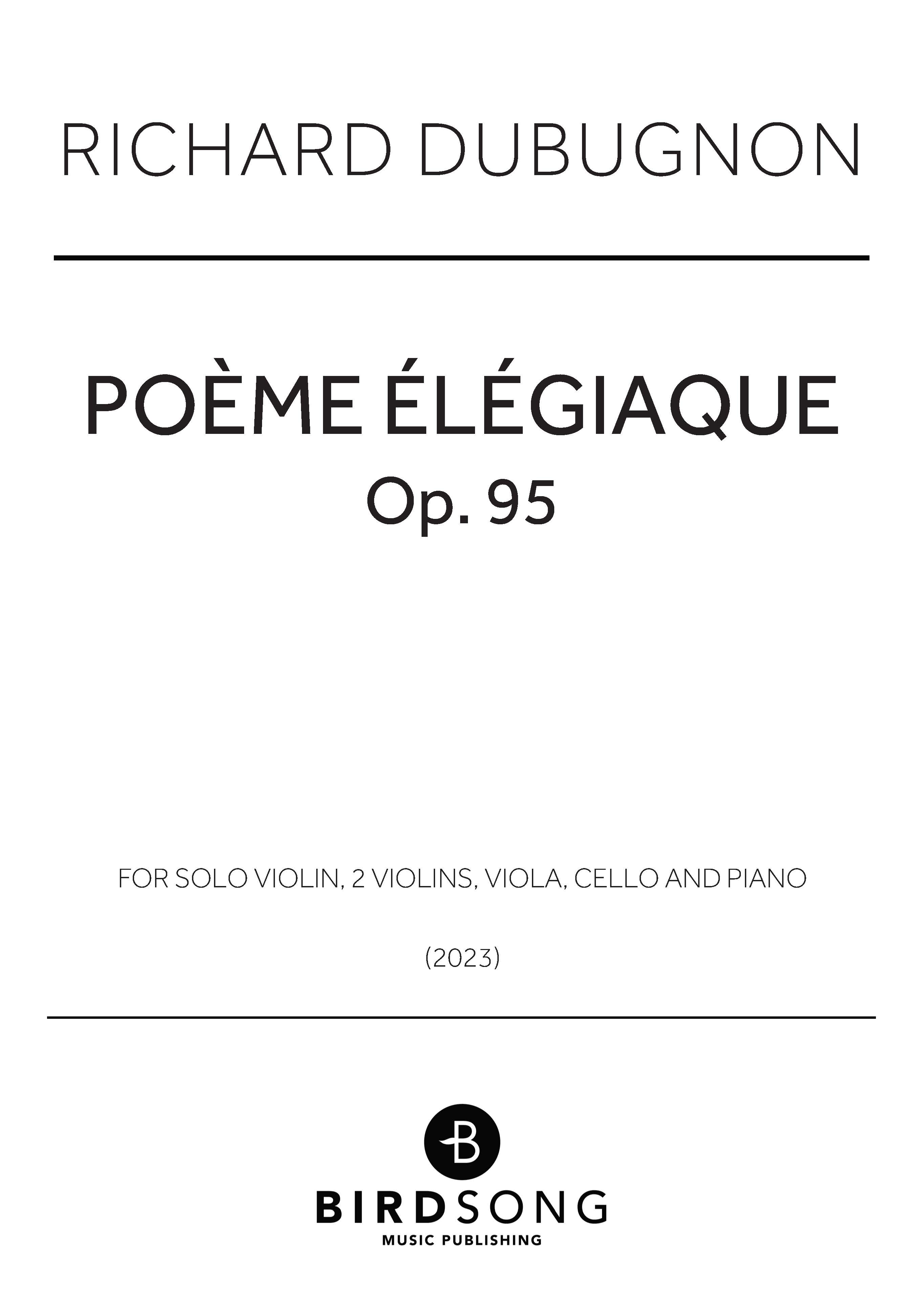 Produktbild zu: Poème élégiaque