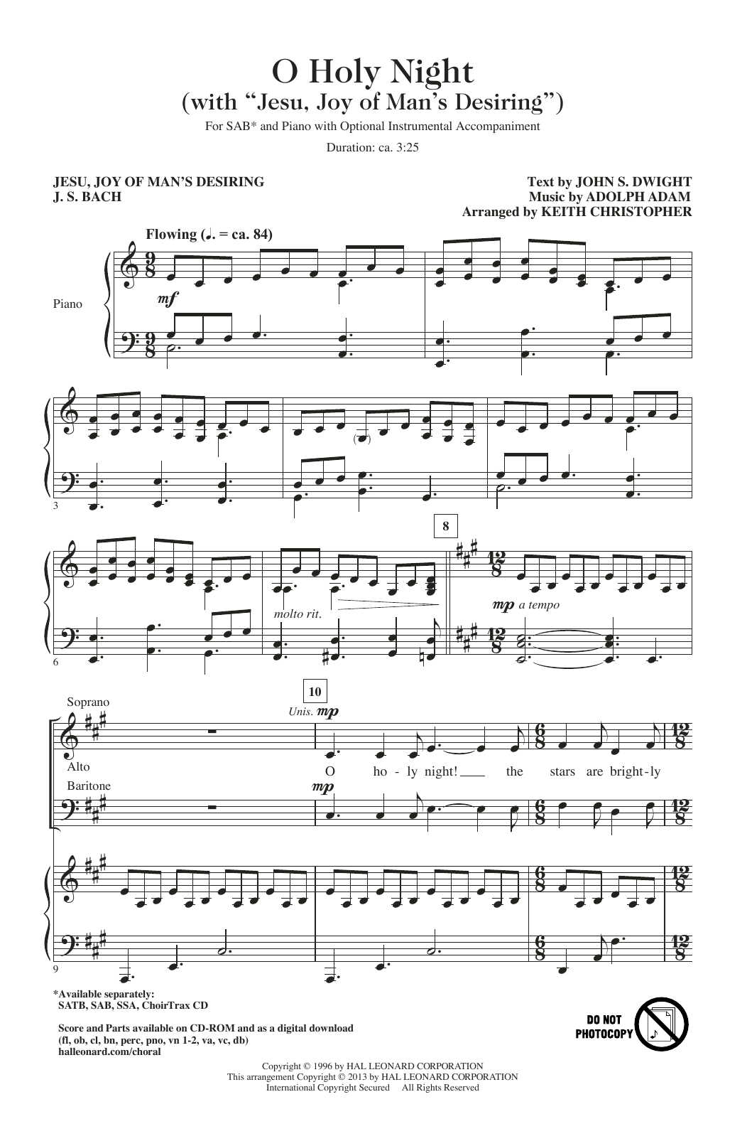 Product picture to: O Holy Night (with Jesu, Joy Of Man's Desiring)