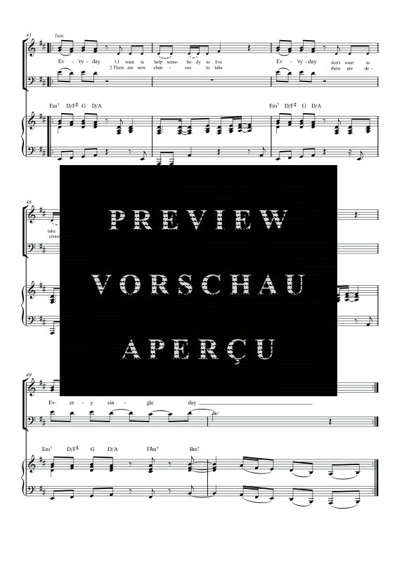 gallery: Ev´ryday, , Gemischter Chor SAM/Solo opt. und Klavier