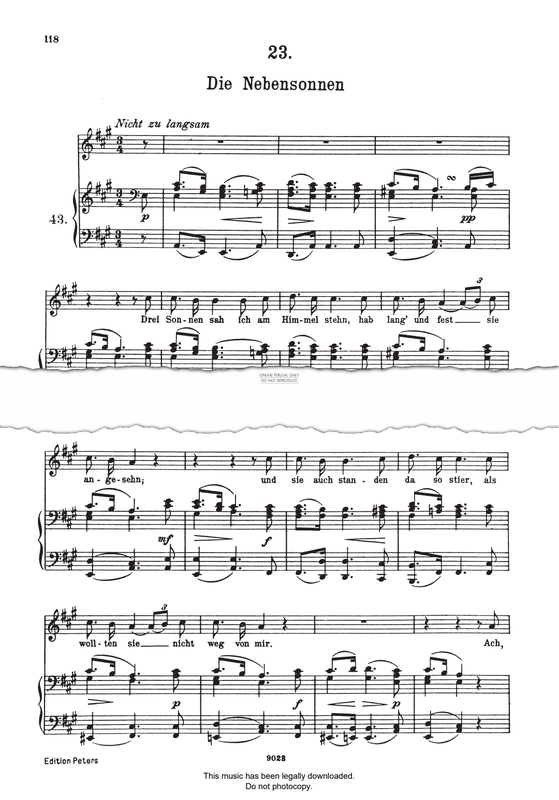 Product picture to: Die Nebensonnen (from 'Winterreise Op.89 D911')