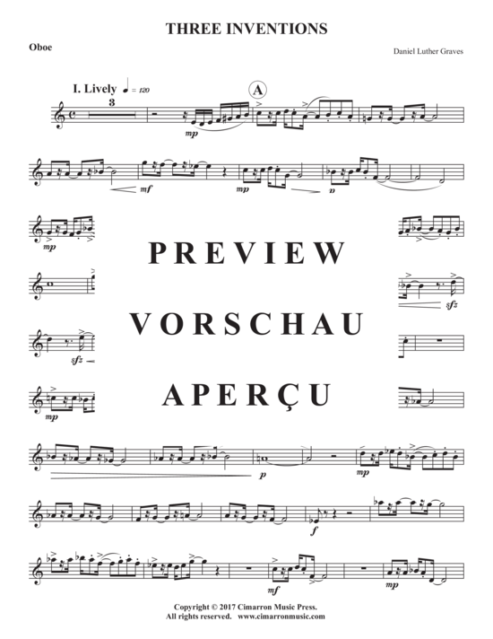 Product gallery: Page 17 of 21 Drei Inventionen , , (Woodwind Quartet)