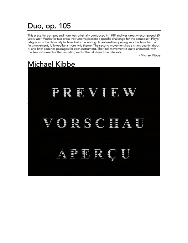 Produktgalerie: Seite 4 von 11 Duo, Op. 105, , (Blechbläser Duo Trompete in B und Horn in F)