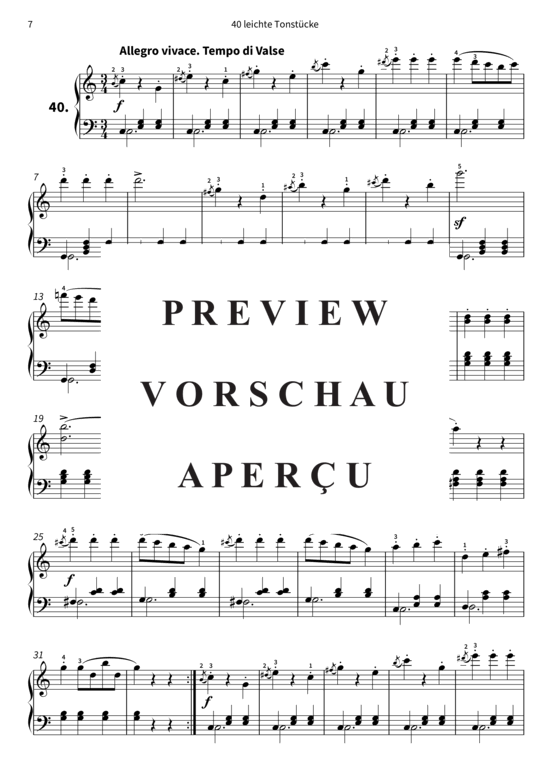 Product gallery: Page 10 of 11 40 leichte Tonstücke - op. 803, Werke 37 - 40 , , Piano Solo