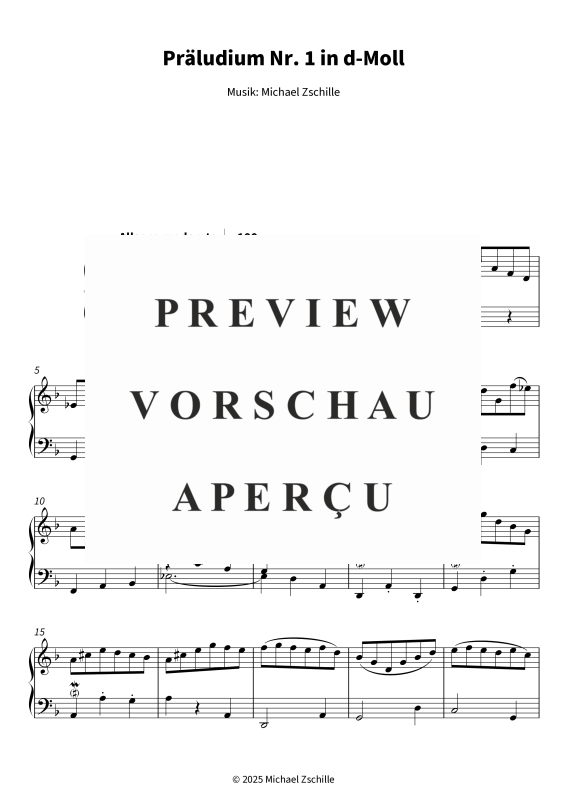 Produktgalerie: Seite 5 von 7 Präludium Nr. 1 in d-Moll, , Klavier Solo