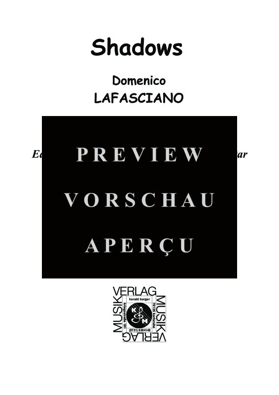 Produktgalerie: Seite 4 von 11 Shadows (Partitur), , Gemischtes Ensemble 2 Instrumente in C, 4 Gitarren und Klavier