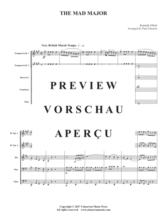 Produktgalerie: Seite 3 von 18 The Mad Major , , (Blechbläserquintett)