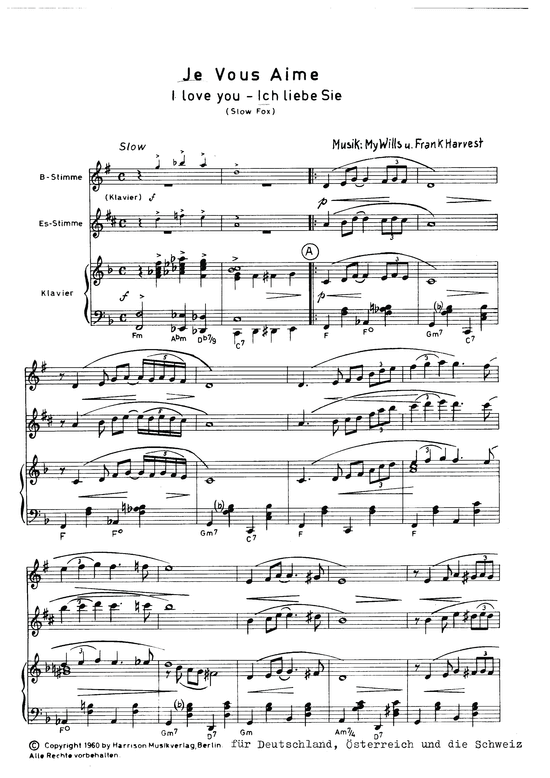 Produktbild zu: Je vous Aime, I Love YouSlowfox