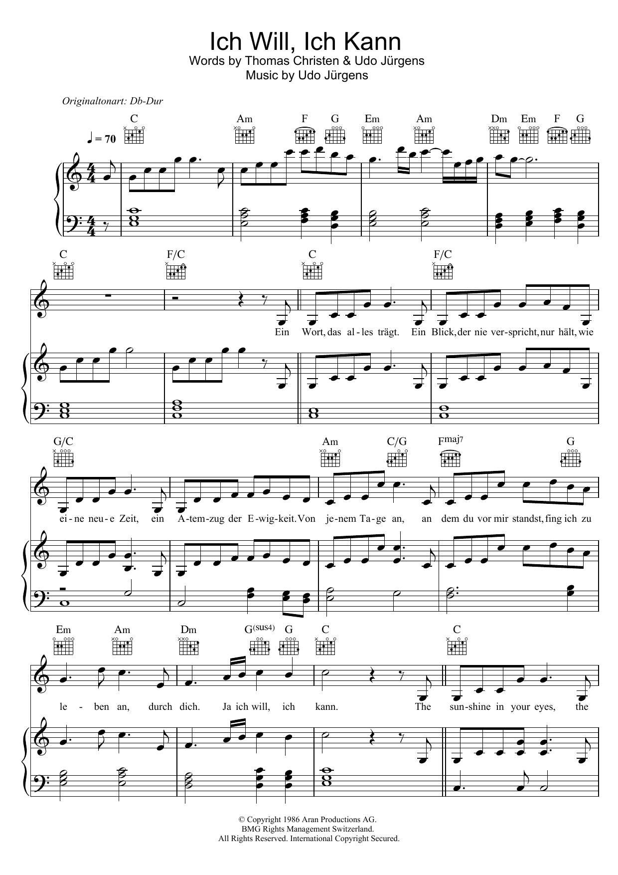Produktgalerie: Seite 1 von 1 Ich Will, Ich Kann, Udo Jurgens, Gesang, Gitarre, Klavier