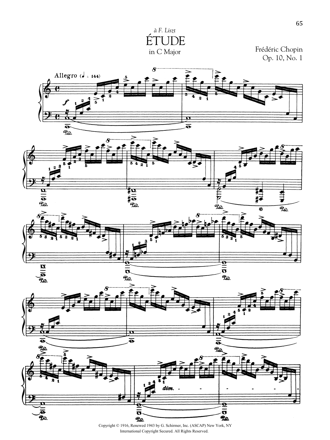 Product gallery: Page 1 of 1 Etude in C Major, Op. 10, No. 1, Frédéric Chopin