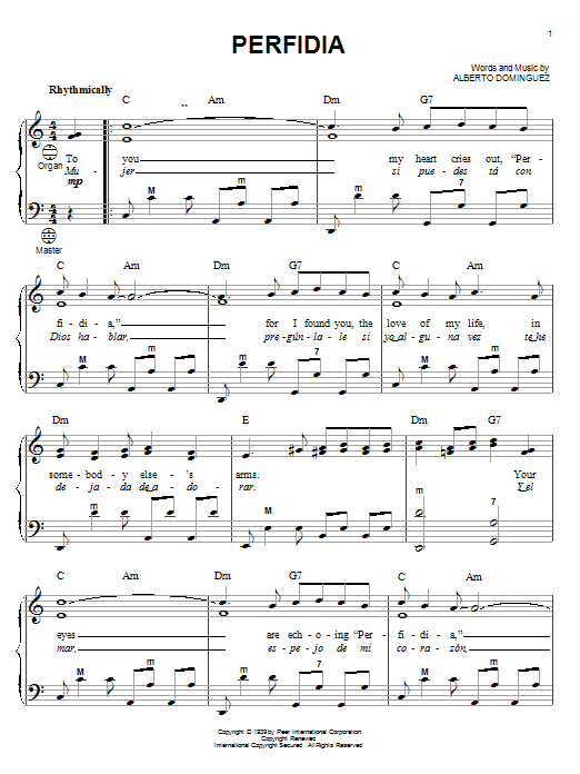 Product picture to:  Perfidia - Alberto Dominguez