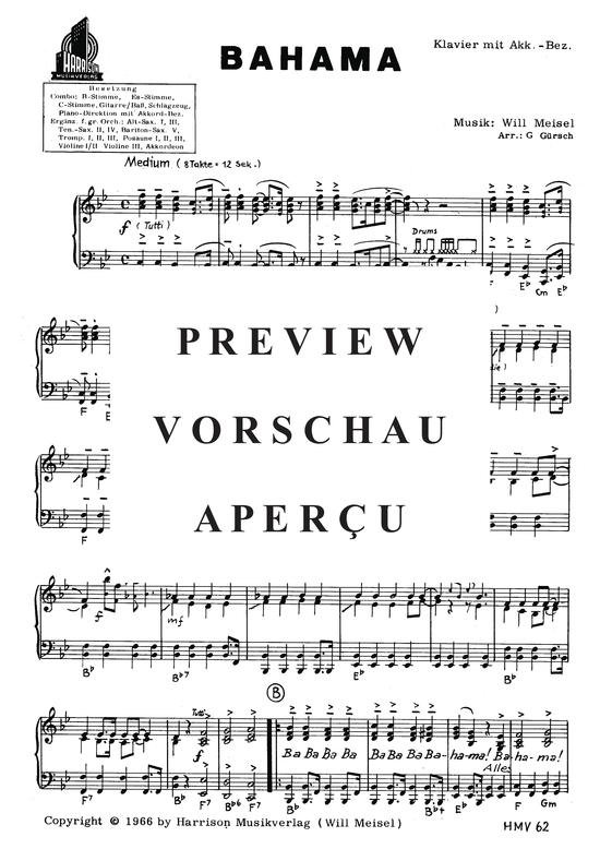 Produktgalerie: Seite 4 von 4 Bahama, 	, Klavier und Gesang