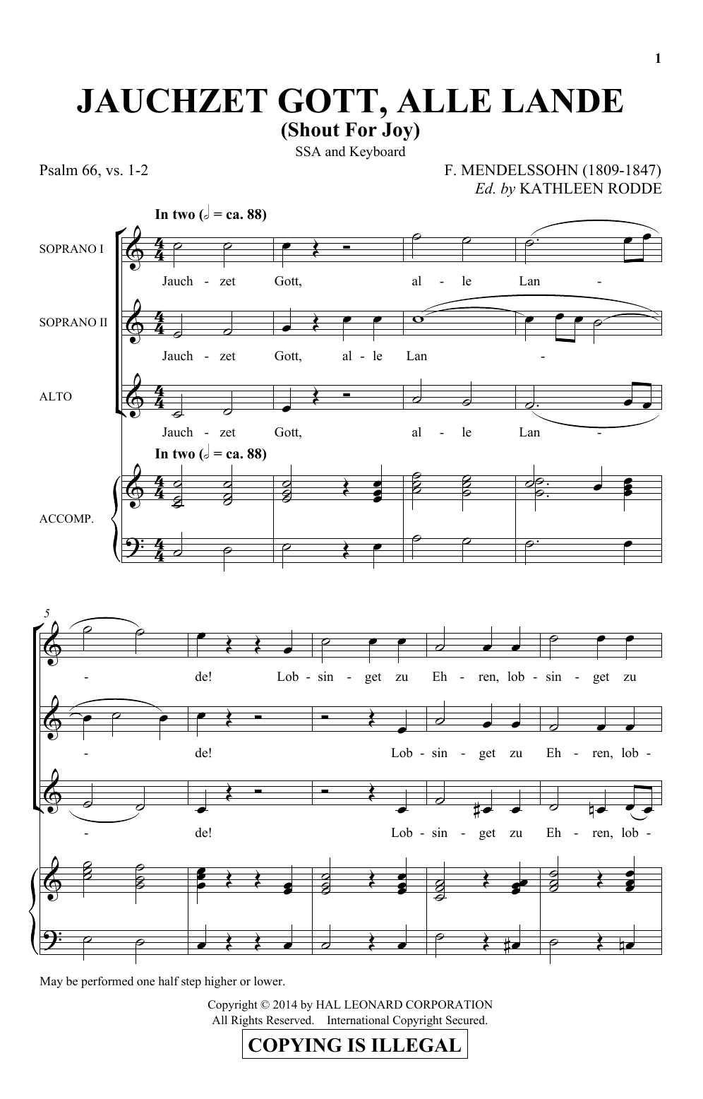 Produktgalerie: Seite 1 von 1 Jauchzet Gott, Alle Lande, Kathleen Rodde, Chor
