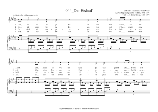 Product picture to: Der Eislauf Schlesische Volksweise