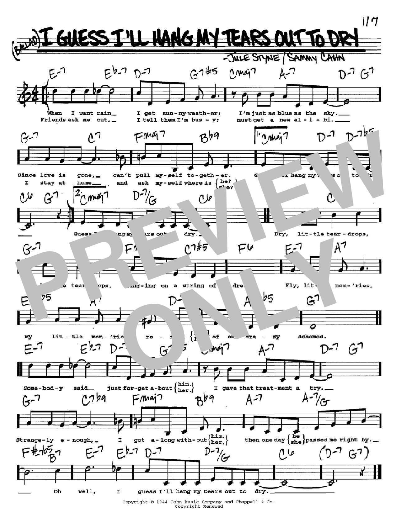 Produktbild zu: I Guess I'll Hang My Tears Out To Dry