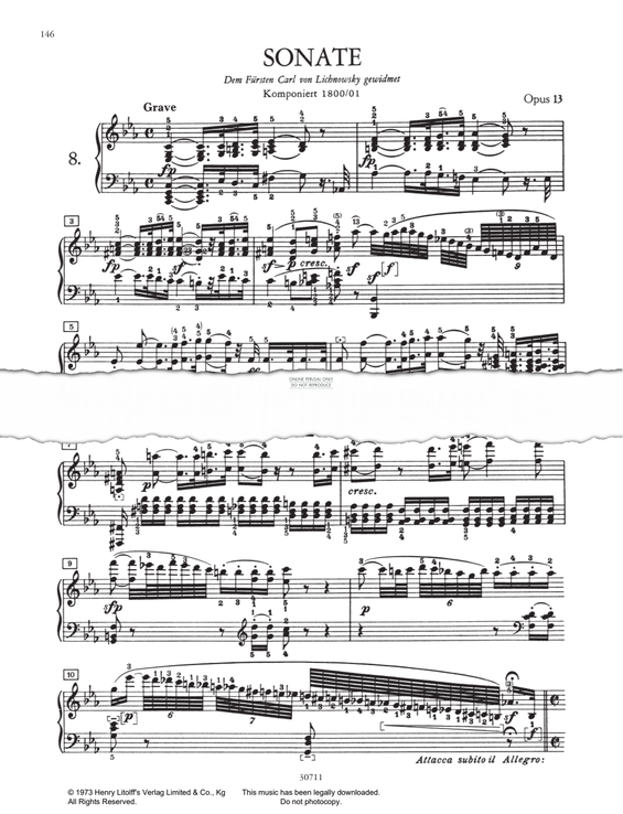 Produktbild zu: Piano Sonata No. 8 In C Minor, Op.13 (Pathétique)