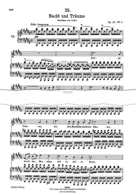 Produktbild zu: Nacht und Träume Op.43/2 D827