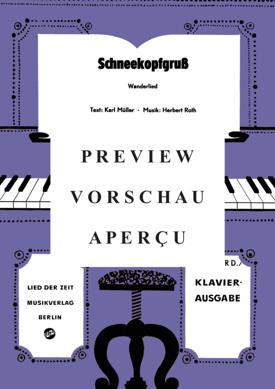 Product gallery: Page 2 of 3 Schneekopfgruß , , Piano and Voice