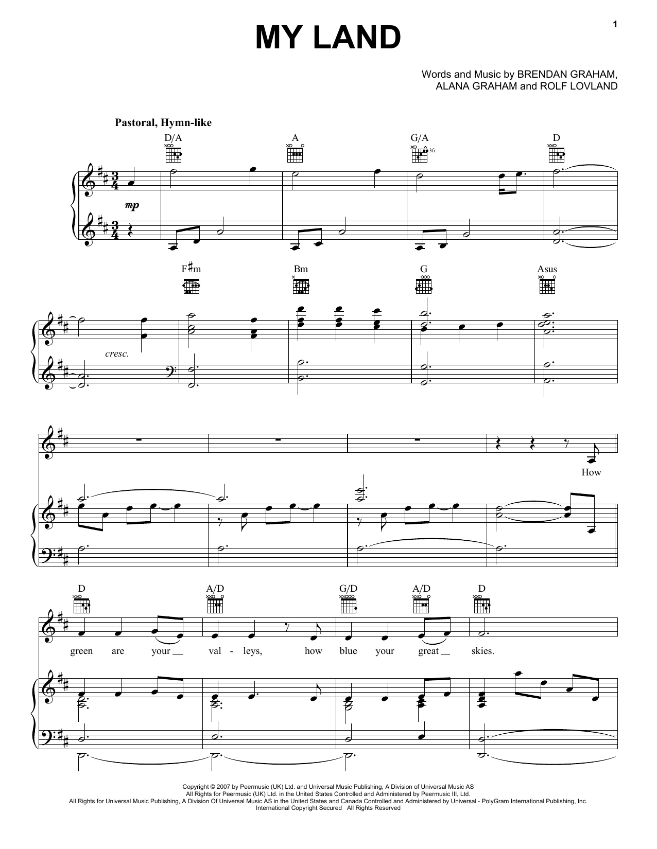 Produktgalerie: Seite 1 von 1 My Land, Celtic Thunder, Gesang, Gitarre, Klavier