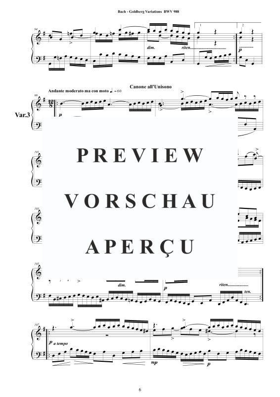 Produktgalerie: Seite 7 von 11 Goldberg Variationen BWV 988, , Klavier Solo