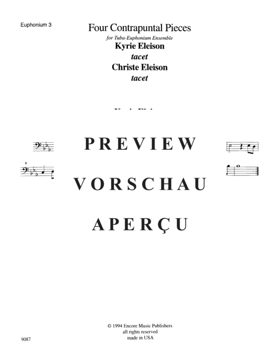 Product gallery: Page 14 of 18 Four Contrapuntal Pieces , , (Tuba Quartett EETT)