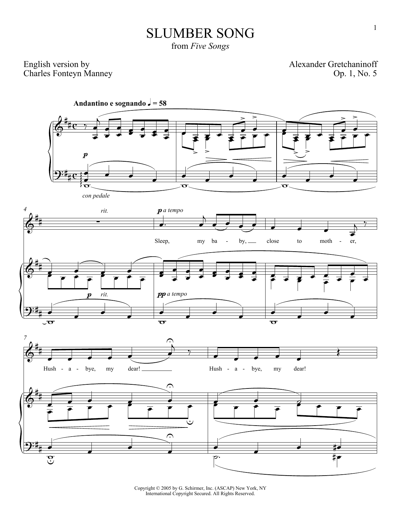 Produktbild zu: Slumber Song (Berceuse)