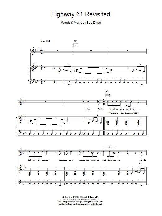 Produktgalerie: Seite 1 von 1 Highway 61 Revisited, Bob Dylan, Gesang, Gitarre, Klavier