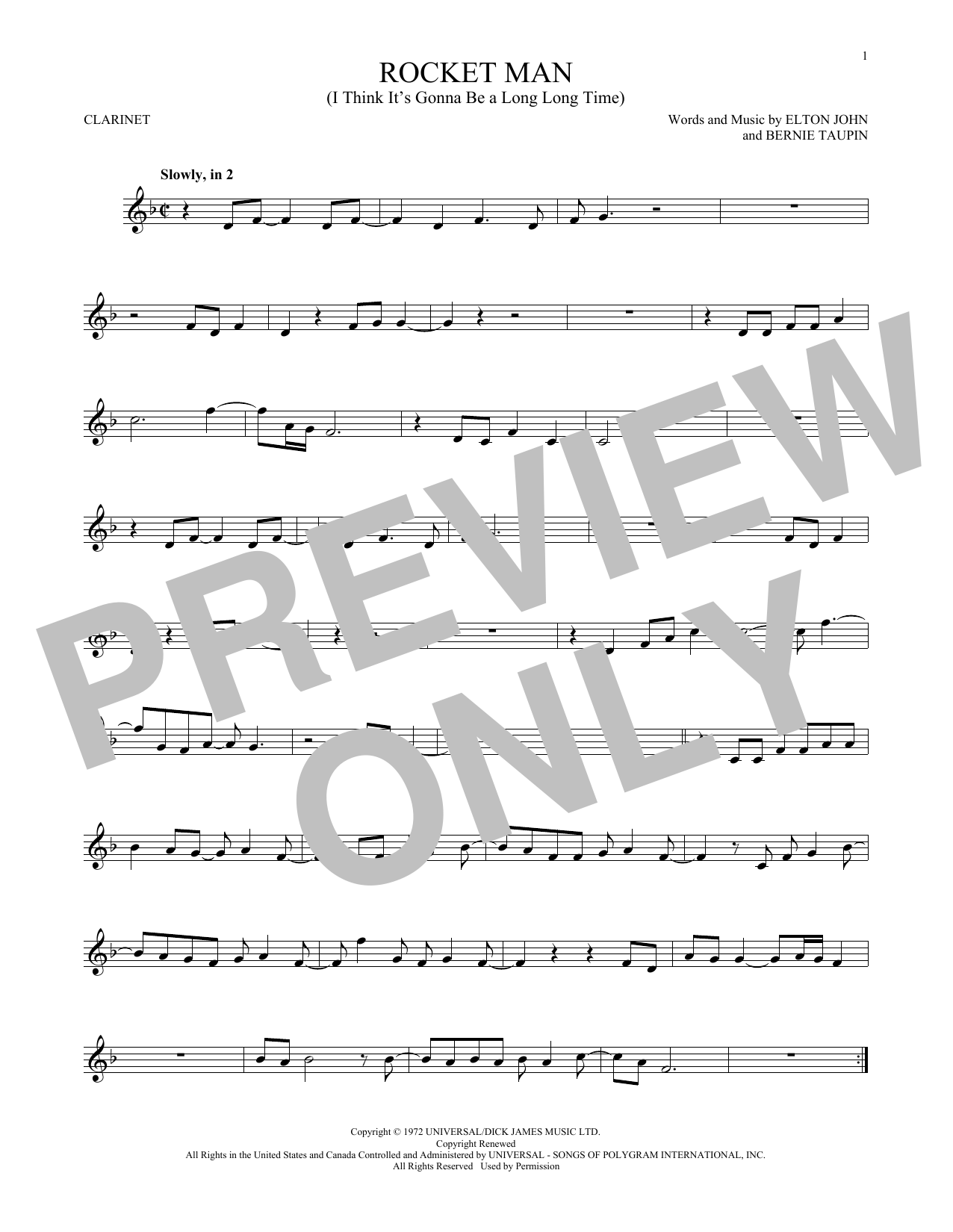 Product gallery: Page 1 of 1 Rocket Man (I Think It's Gonna Be A Long Long Time), Elton John