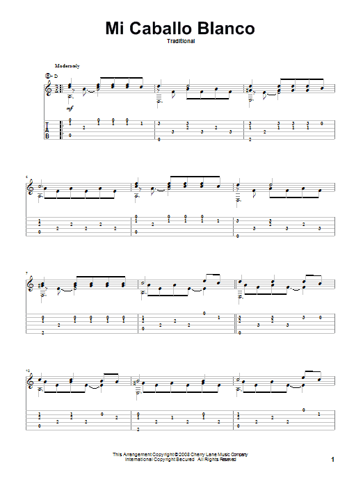 Product gallery: Page 1 of 1 Mi Caballo Blanco (My White Horse), Chilean Folksong