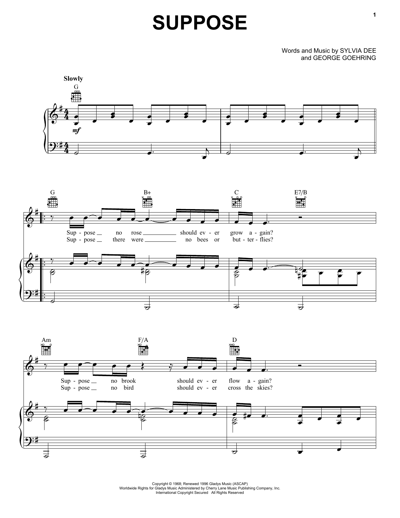 Produktgalerie: Seite 1 von 1 Suppose, Elvis Presley, Gesang, Gitarre, Klavier