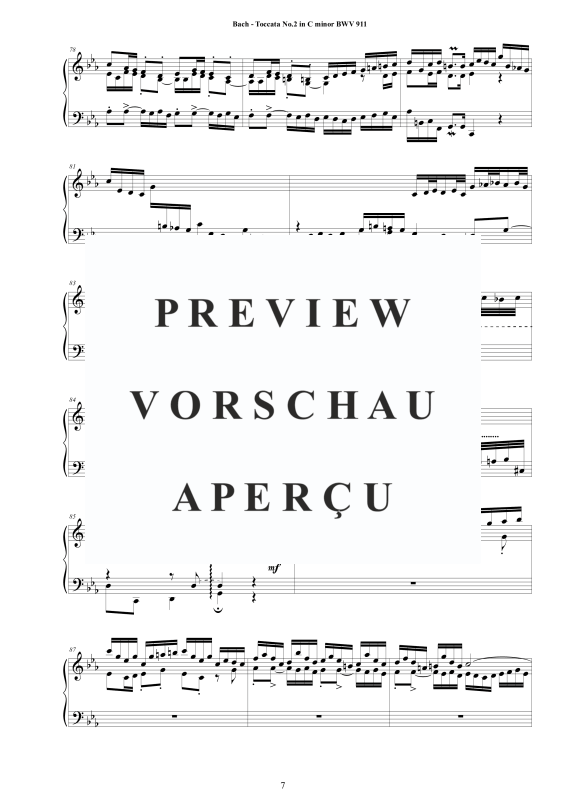Produktgalerie: Seite 8 von 11 Toccata Nr. 2 in C-Moll BWV 911, , Cembalo/Klavier Solo