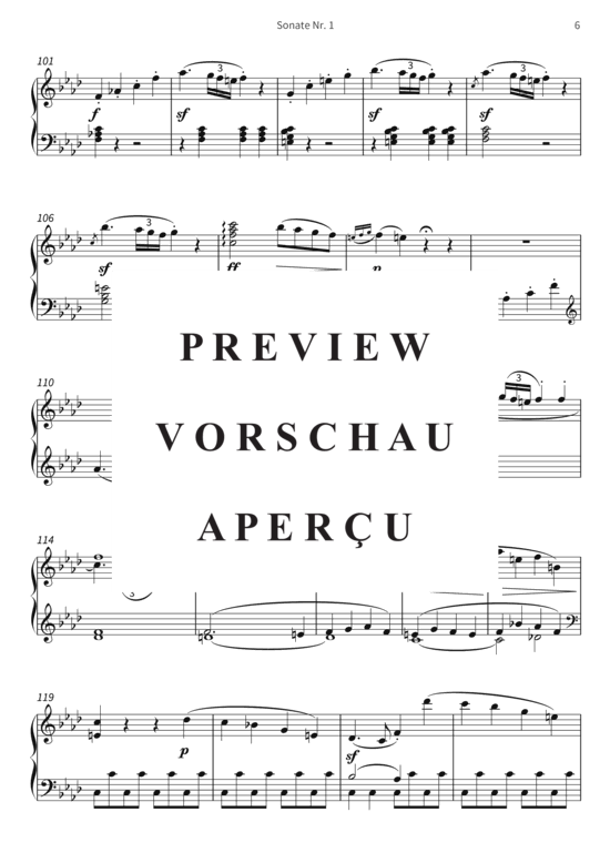 Produktgalerie: Seite 9 von 21 Sonate Nr. 1 - op. 2 No. 1, f-Moll , , Klavier Solo