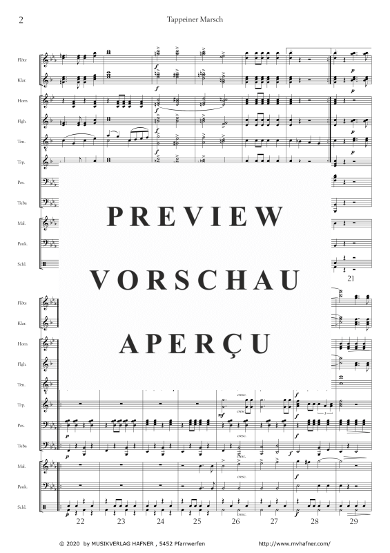 Product gallery: Page 6 of 11 Tappeiner Marsch, , (large wind orchestra)