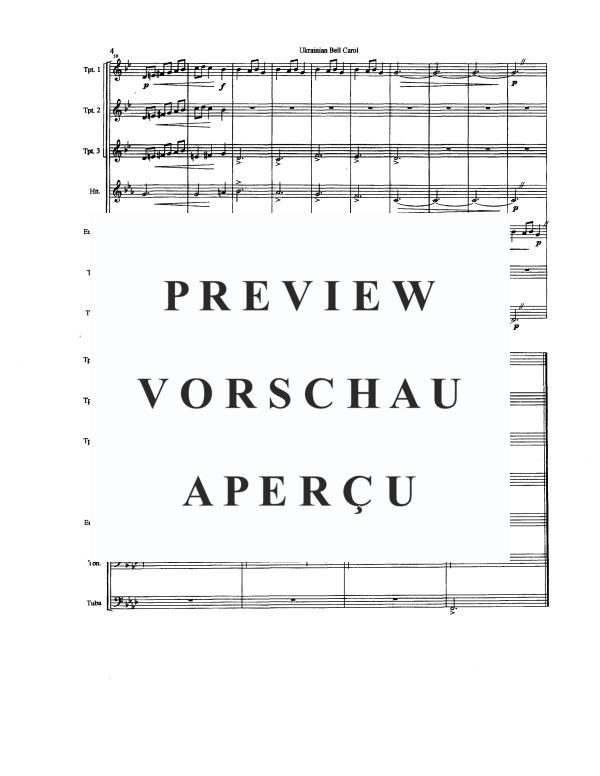 Produktgalerie: Seite 6 von 11 Ukrainisches Glockenlied, , Blechbläser Septett