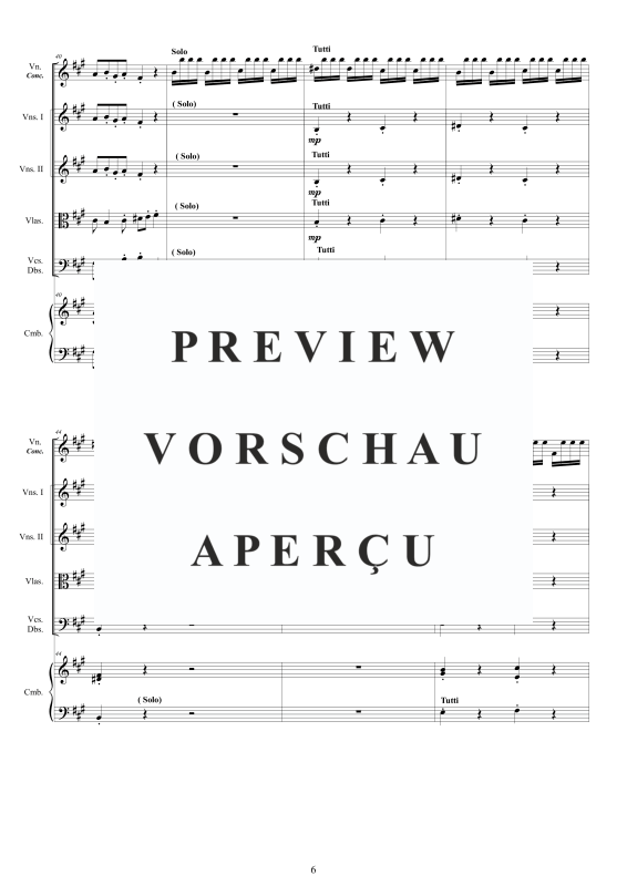 Product gallery: Page 7 of 11 Violin Konzert in A-Dur, , Violin Solo, String Ensemble and Harpsichord Bc