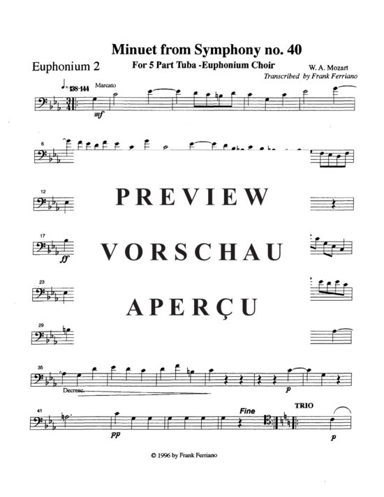 Product gallery: Page 9 of 16 Minuet , , (Tuba Quintet EEETT)