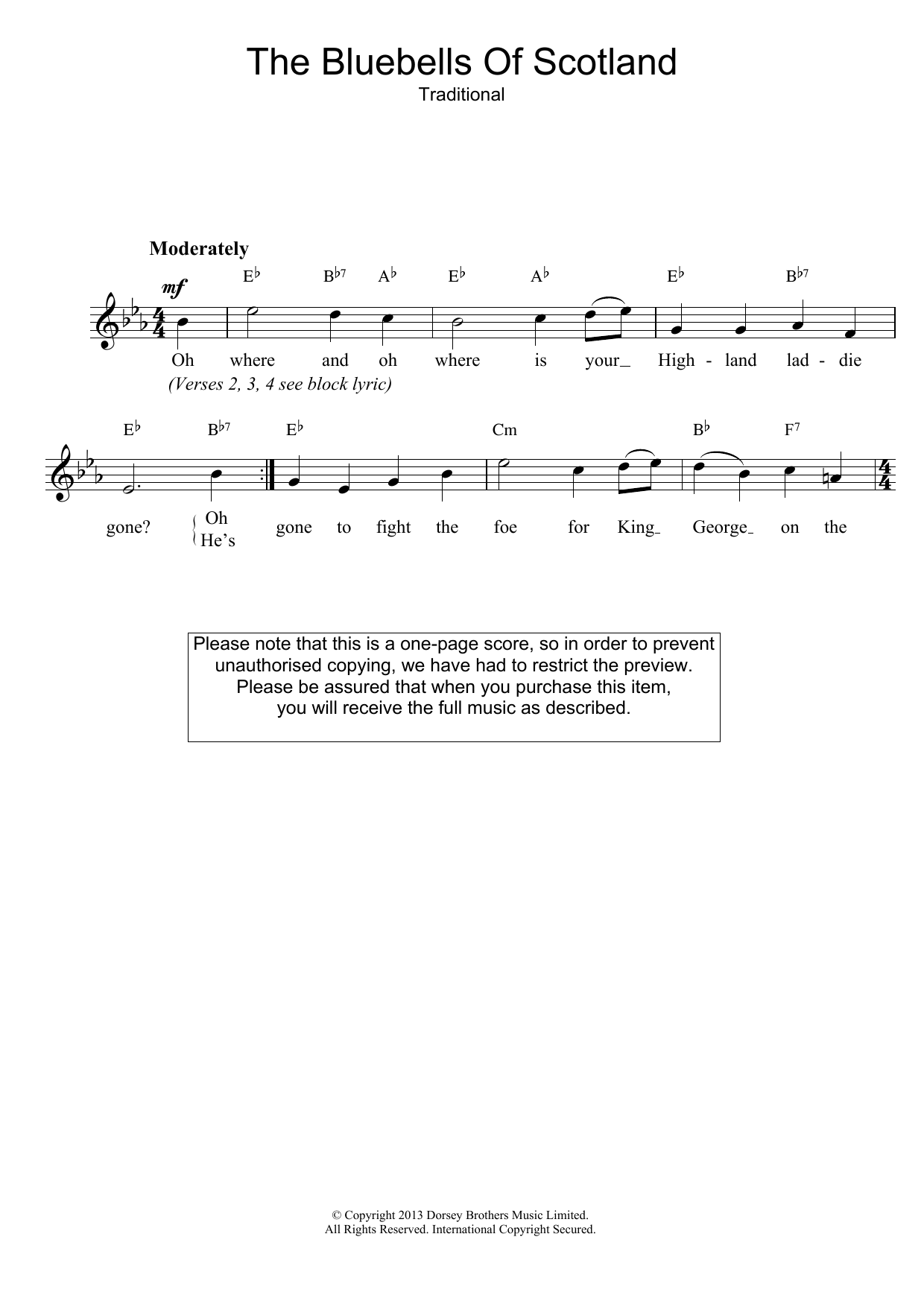 Produktgalerie: Seite 1 von 1 The Bluebells Of Scotland, Traditional, Melodieinstrument