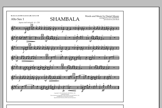 Produktbild zu:  Shambala - Alto Sax 1 - Jay Dawson