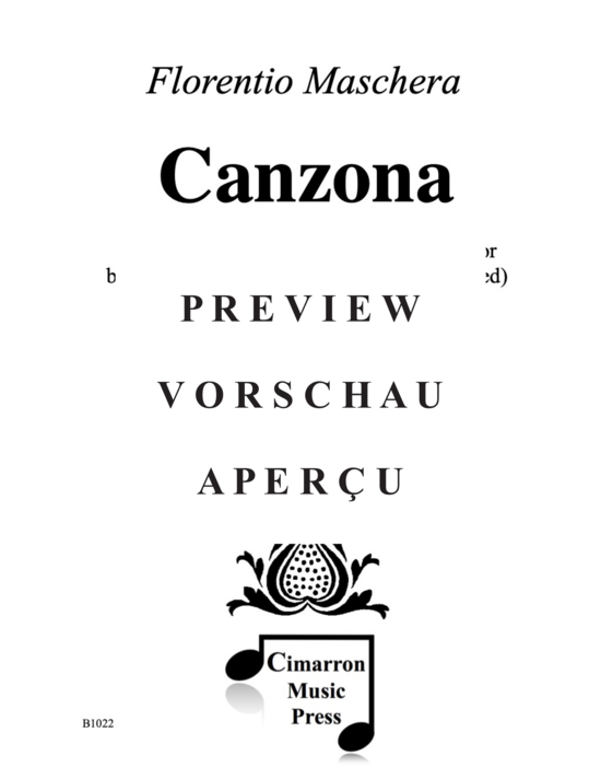 gallery: Canzona (3 Trompeten in B und 1 Basstrompete/Posaune) , ,  (opt. Bass-Stimme für Teil 4)