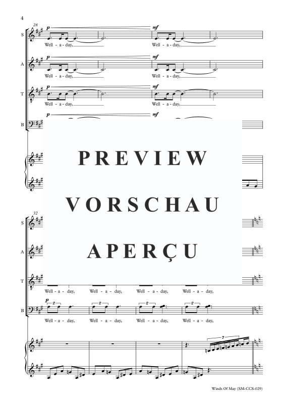 Produktgalerie: Seite 5 von 11 The Winds of May, , Gemischter Chor und Klavier