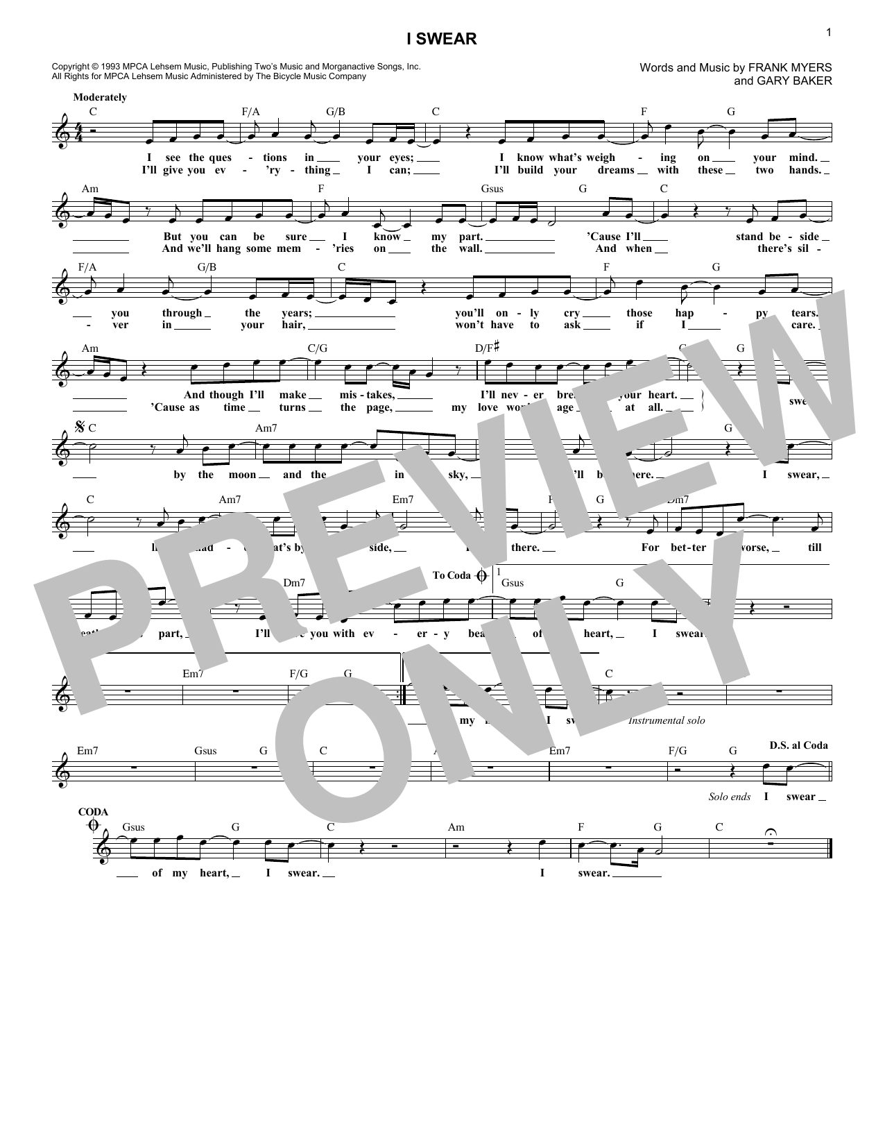 Produktgalerie: Seite 1 von 1 I Swear, All-4-One, Melodieinstrument