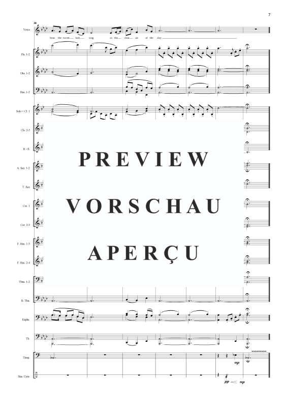 Produktgalerie: Seite 10 von 11 The Lark in the clear air, , Solo Gesang und Concert Band