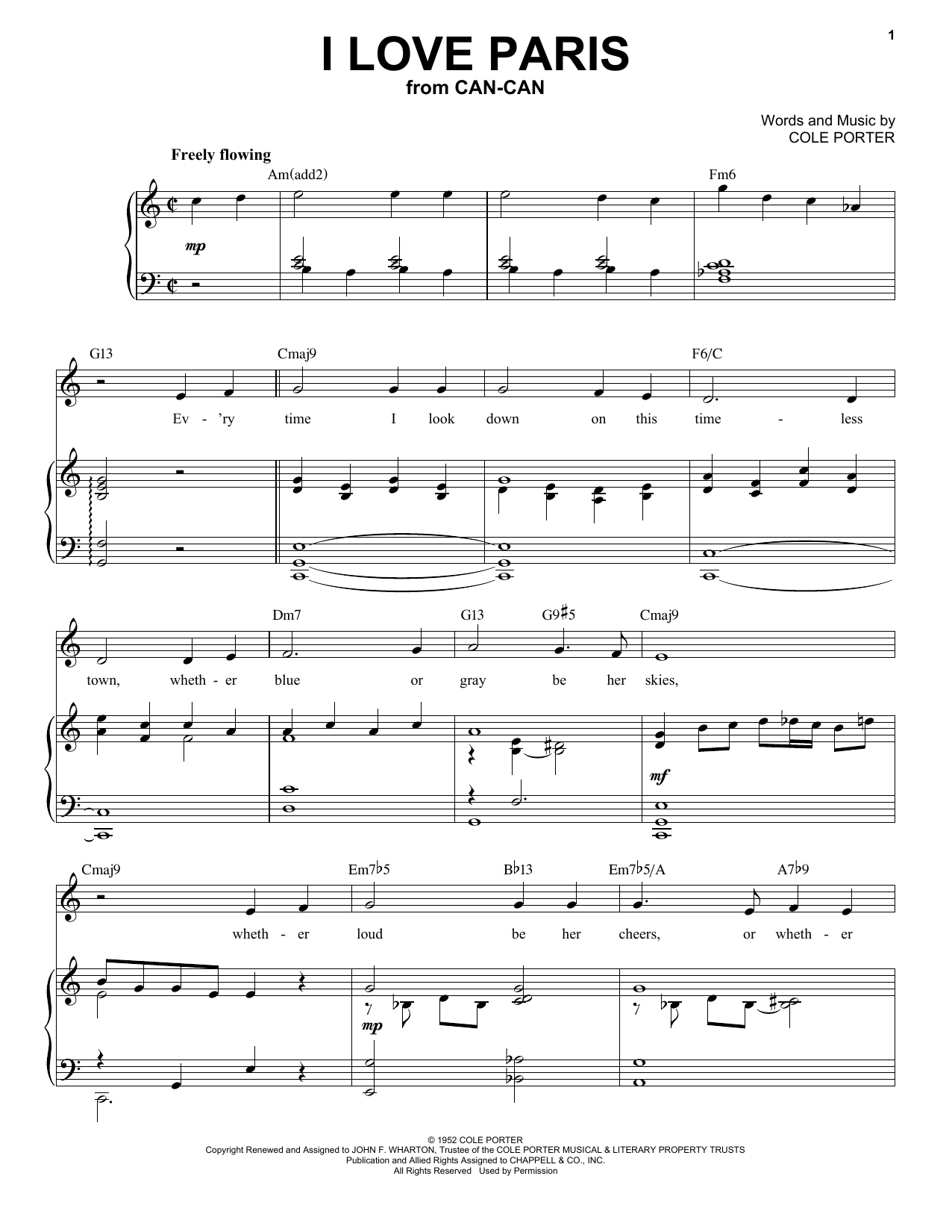 Product picture to: I Love Paris [Jazz version] (from Can-Can) (arr. Brent Edstrom)