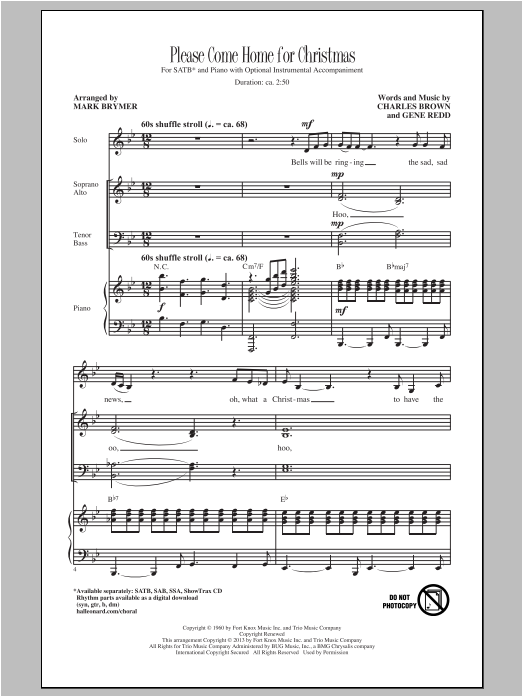 Product gallery: Page 1 of 1 Please Come Home For Christmas (arr. Mark Brymer), Cee Lo Green