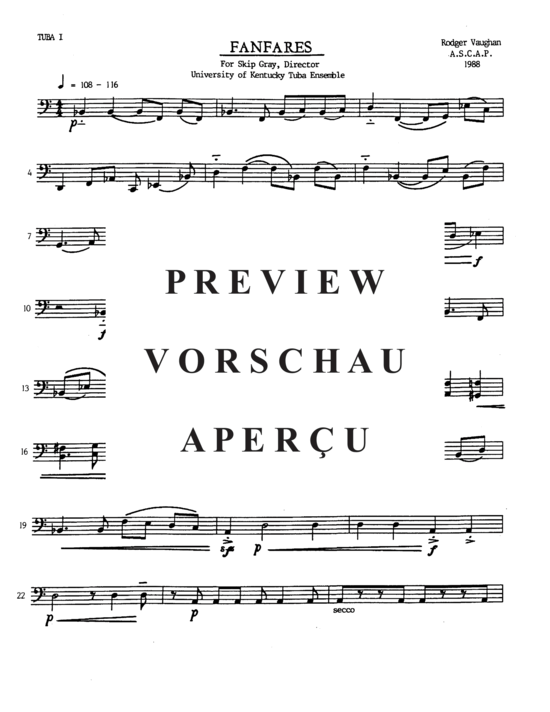 Product gallery: Page 7 of 10 Fanfares , , (Tuba Quartett EETT)