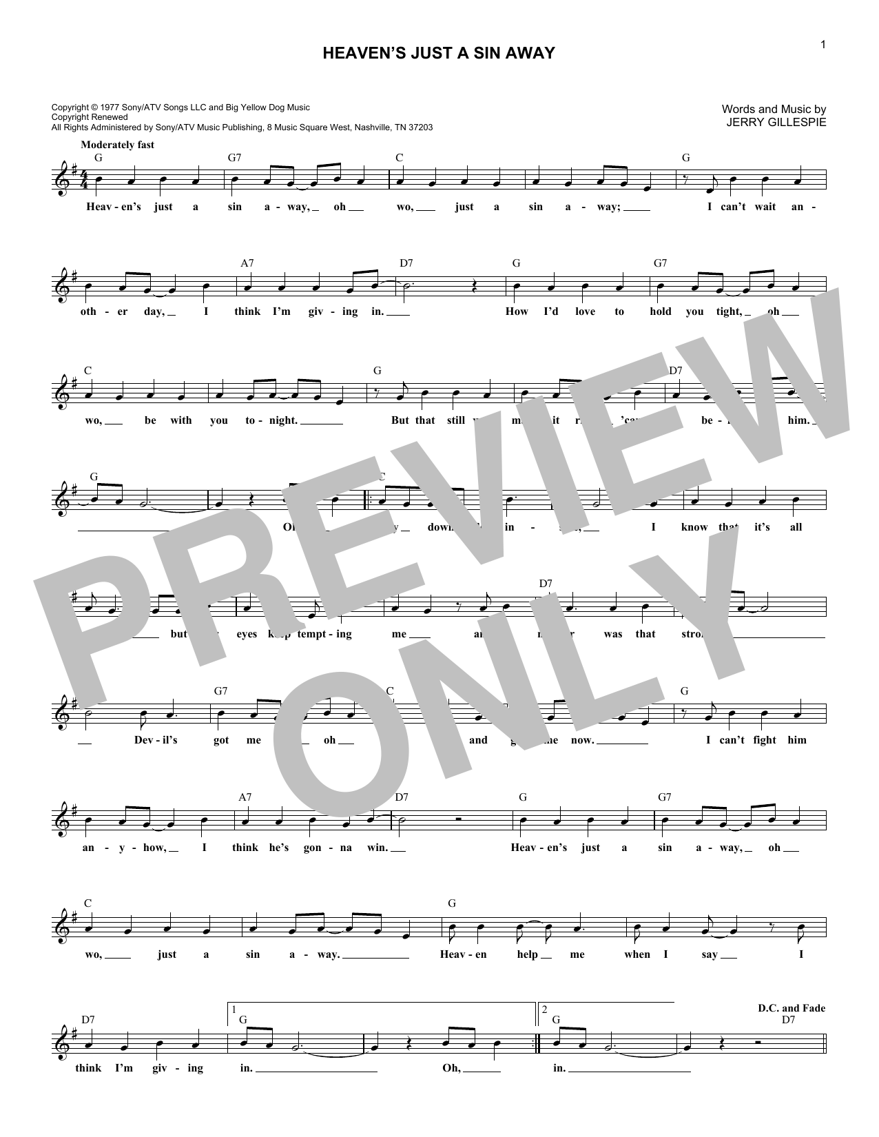 Produktbild zu: Heaven's Just A Sin Away