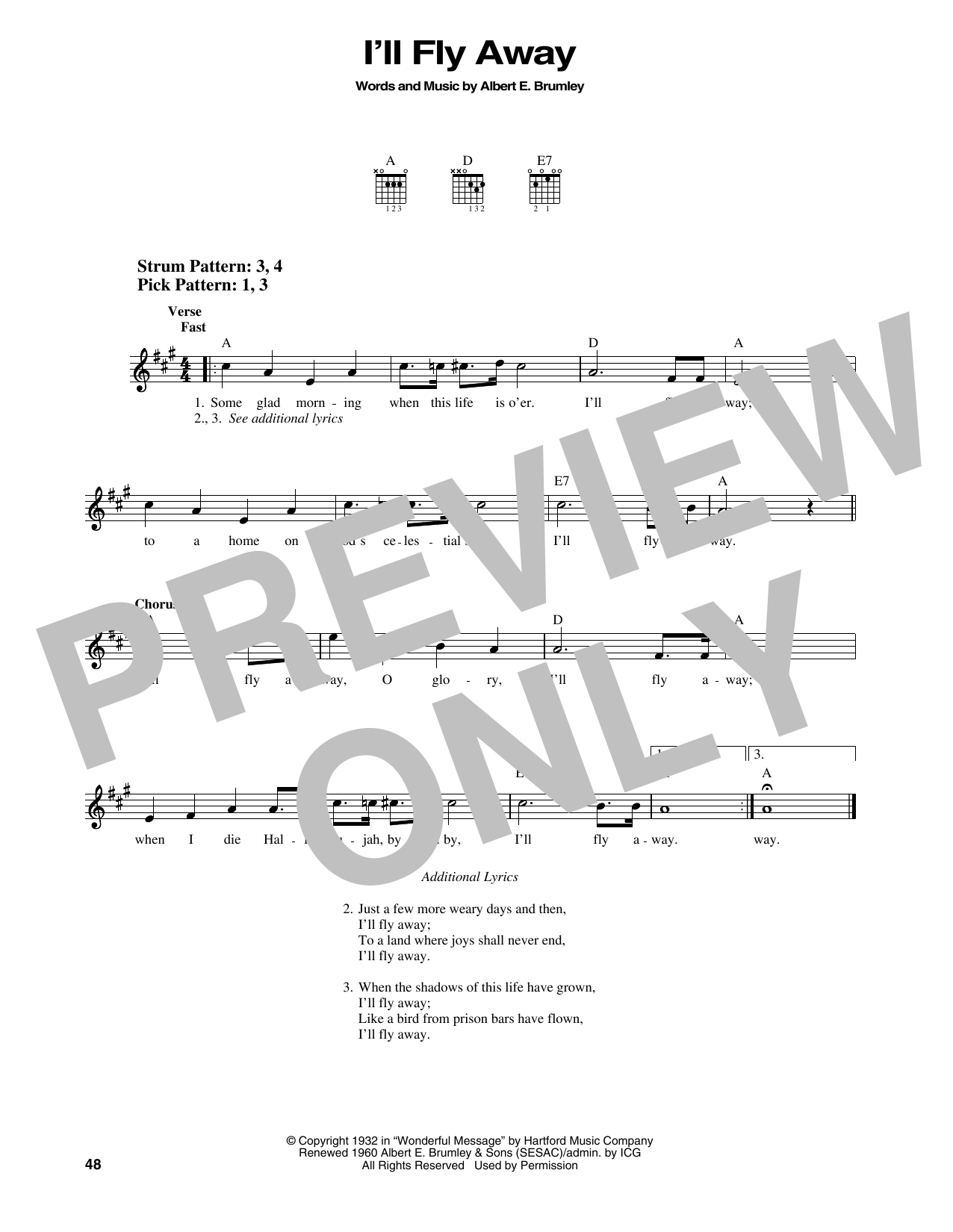 Product picture to: I'll Fly Away (arr. Fred Sokolow)