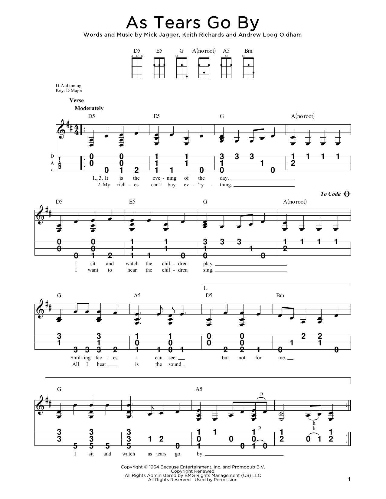 Produktbild zu:  As Tears Go By - The Rolling Stones