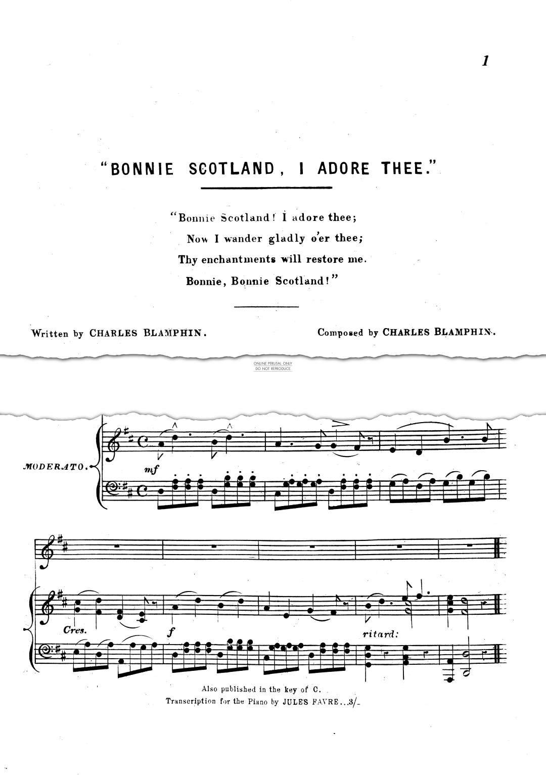 Produktgalerie: Seite 1 von 1 Bonnie Scotland I Adore Thee, , Gesang, Klavier