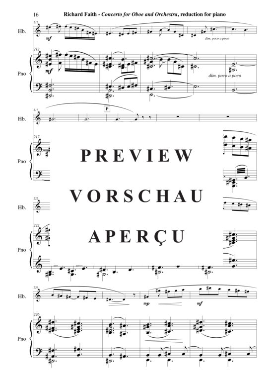 Product gallery: Page 17 of 21 Concerto for oboe and chamber orchestra , , (Oboe + Keyboard)