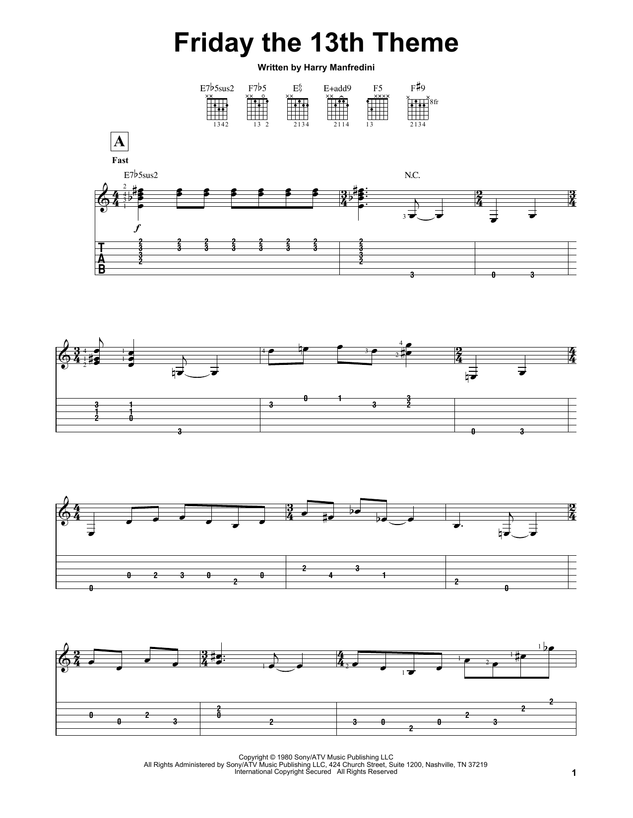 Produktbild zu: Friday The 13th Theme